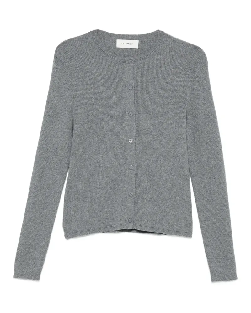 Lisa Yang Gerippter Abeena Cardigan - Grau Grau