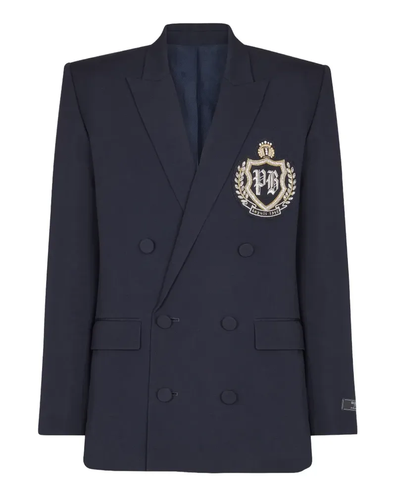 Balmain Doppelreihiges Sakko - Blau Blau