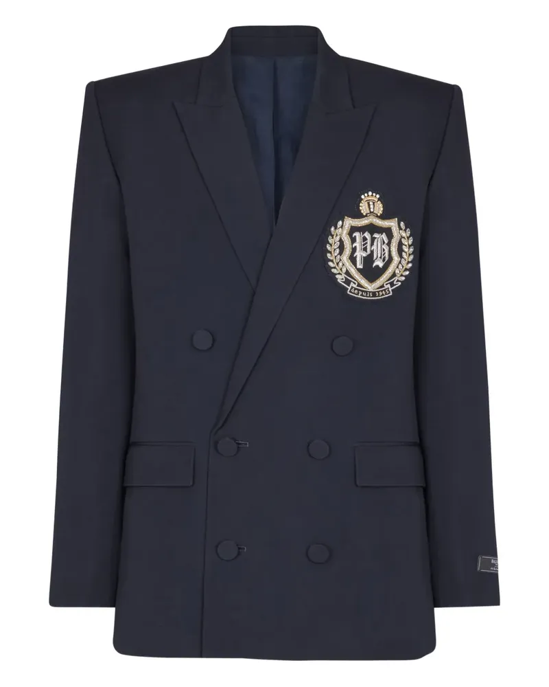 Balmain Doppelreihiges Sakko - Blau Blau