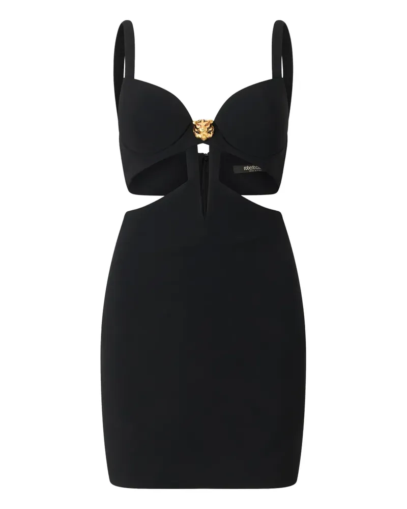 Roberto Cavalli Minikleid mit Cut-Out - Schwarz Schwarz