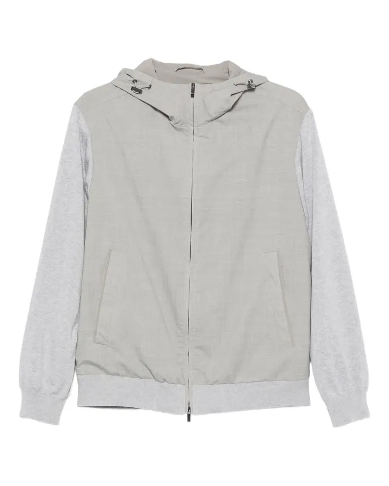 Paul & Shark hooded panelled hoodie - Grau Grau