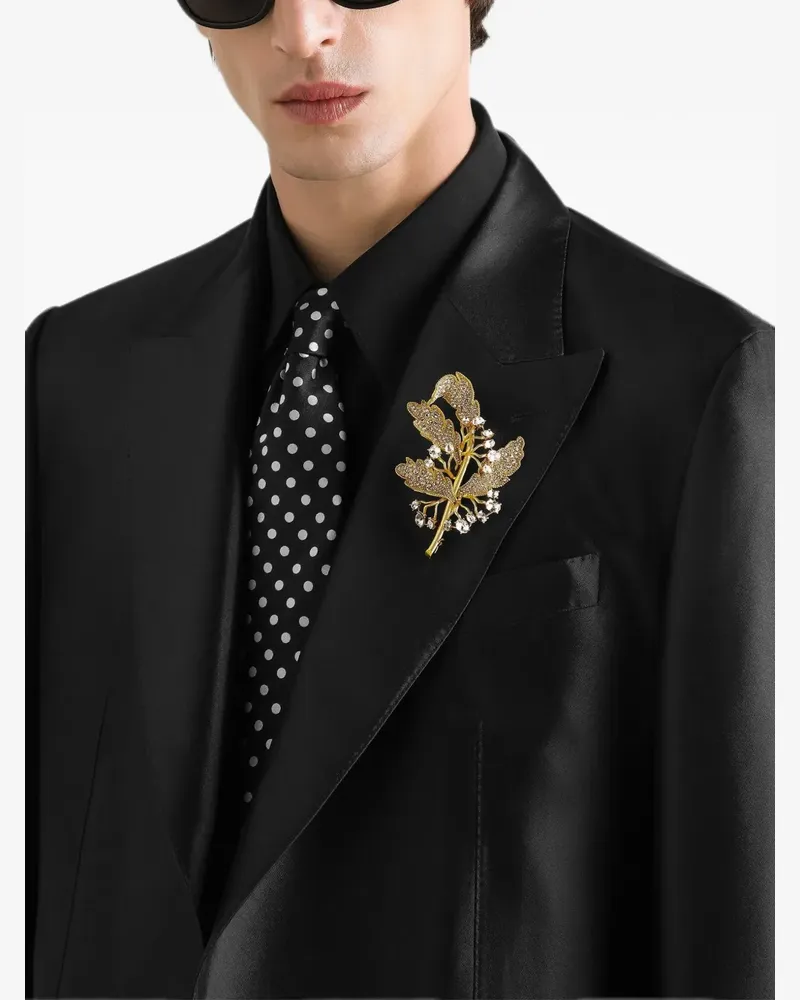 Dolce & Gabbana leaf brooch - Gold Gold