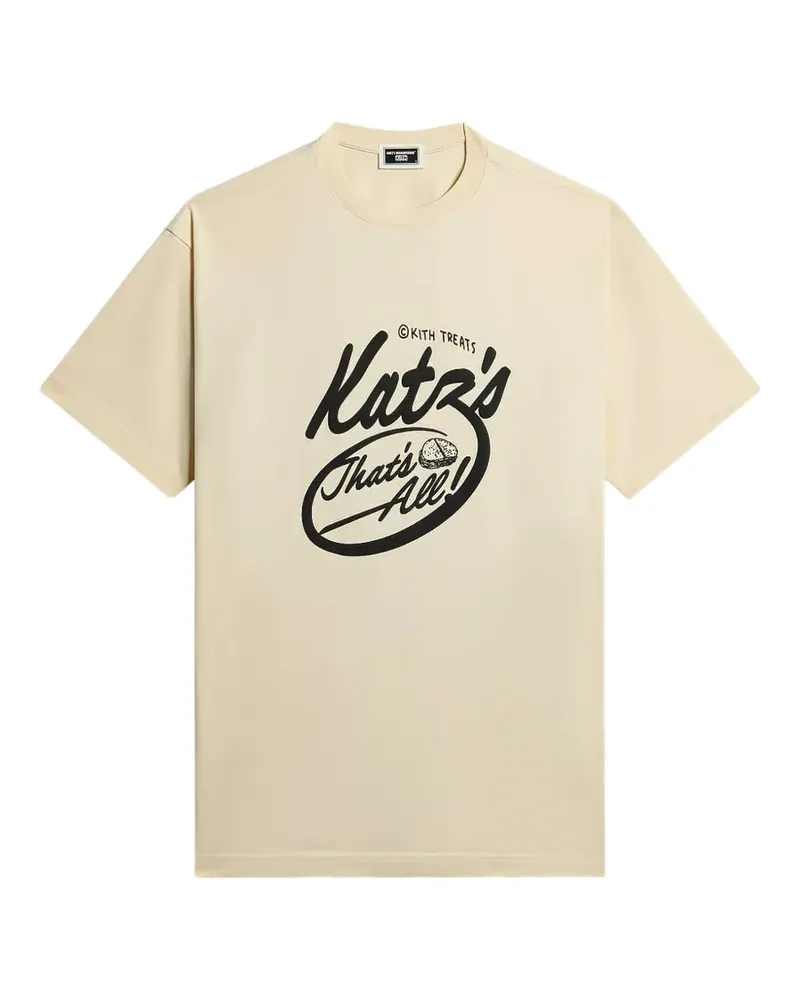 KITH Katz's Delicatessen T-Shirt mit Logo - Nude Nude