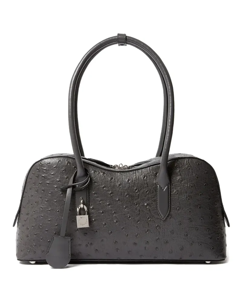 Stella McCartney Ryder Schultertasche mit Straußen-Effekt - Grau Grau