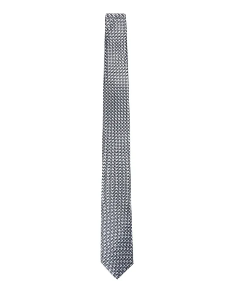 Brioni Seidenkrawatte mit geometrischem Print - Blau Blau