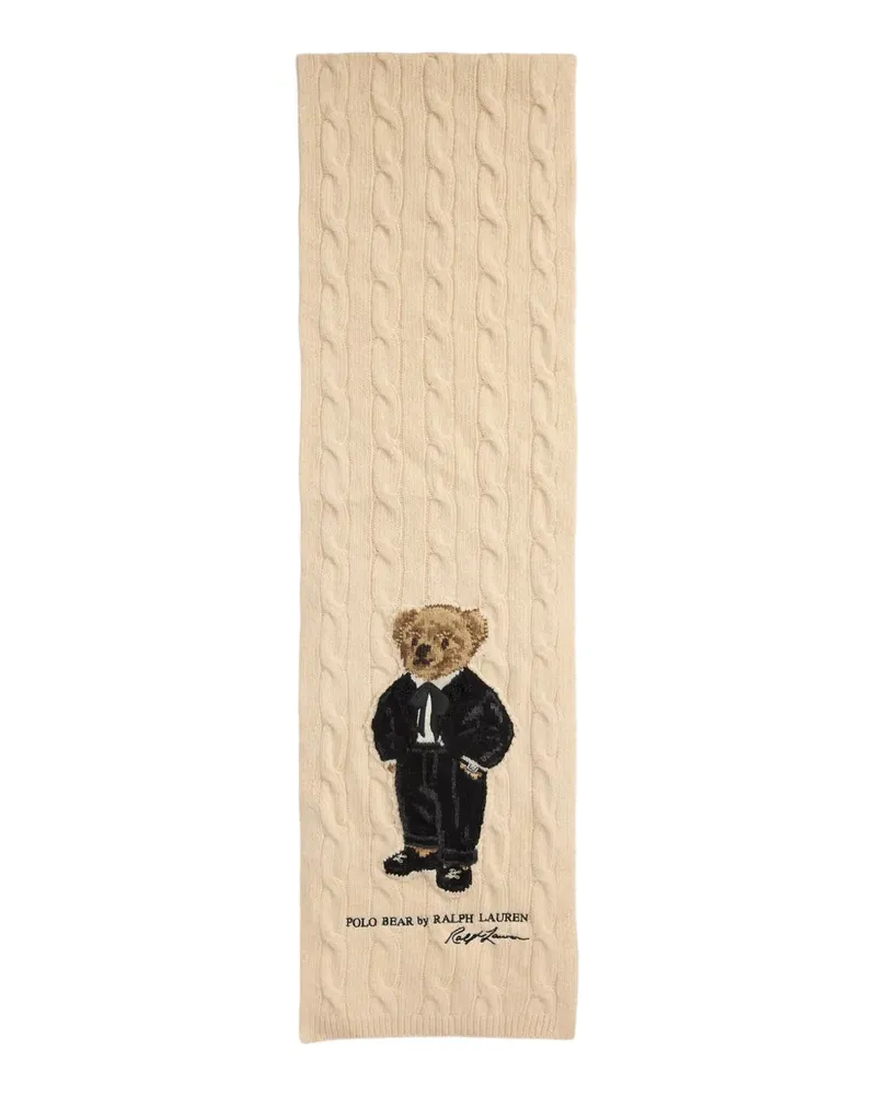 Ralph Lauren bear-motif scarf - CREAM Cream