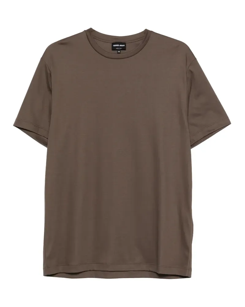 Giorgio Armani Kurzärmeliges T-Shirt - Braun Braun