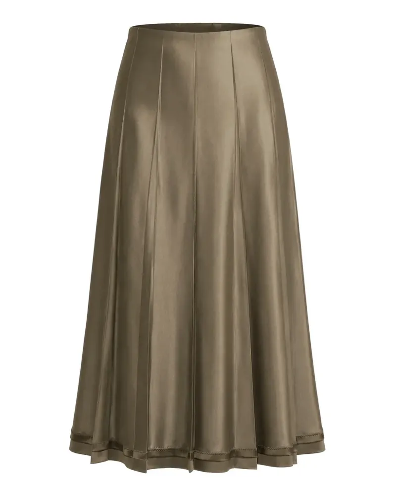 Vince pleated satin skirt - Grau Grau