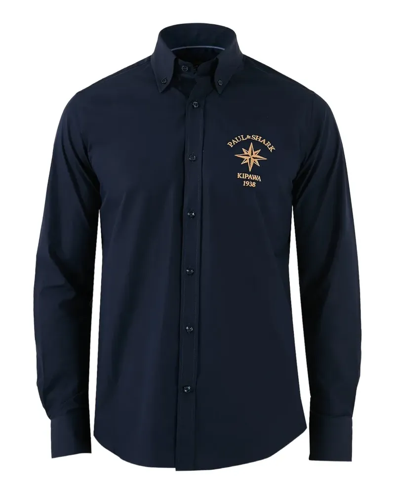 Paul & Shark logo-embroidered hirt - Blau Blau