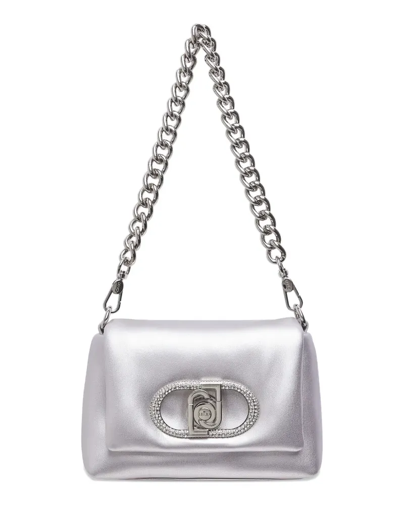 Liu Jo LaPuffy Clutch mit Nappaleder-Effekt - Silber Silber