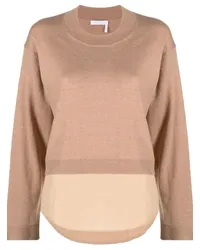 See by Chloé Pullover mit rundem Ausschnitt Nude