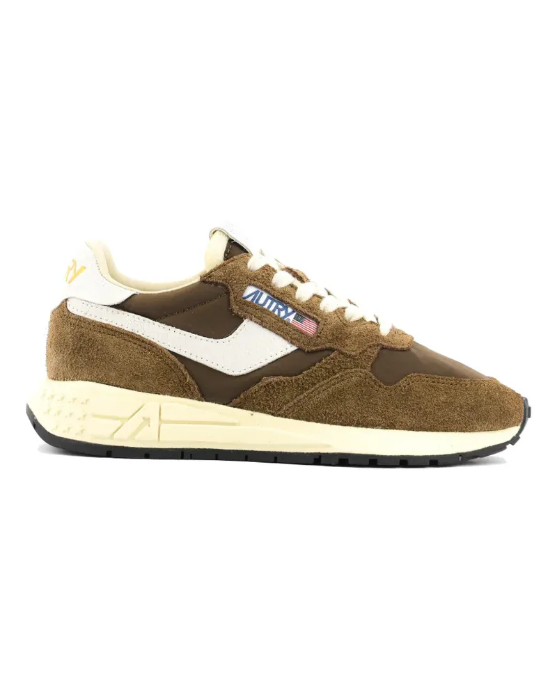 AUTRY Reelwind Low-Top-Sneakers mit Logo-Patch - Braun Braun