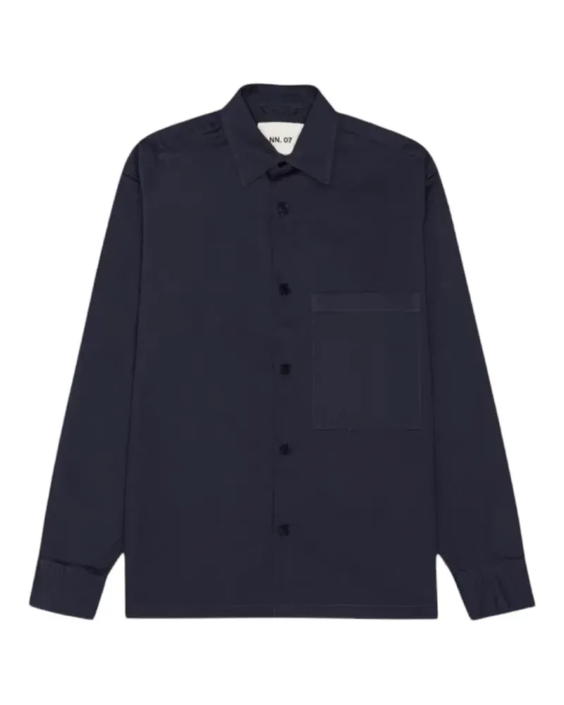 NN 07 Freddy chest-pocket shirt - Blau Blau