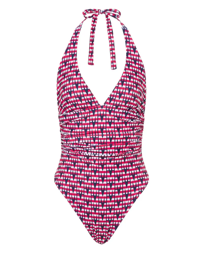 Moschino Badeanzug mit geometrischem Print - Blau Blau