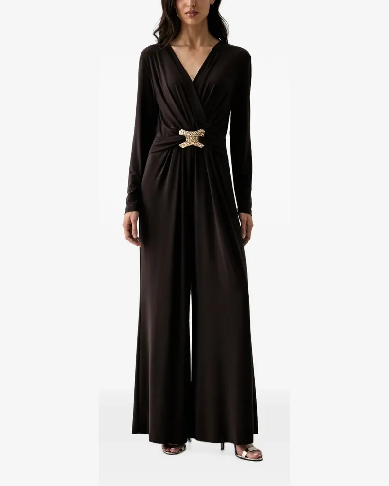 Joseph Ribkoff hammered-buckle wrap-style jumpsuit - Braun Braun