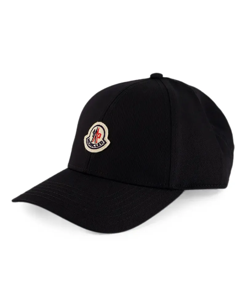 Moncler Baseballkappe mit Logo-Patch - Schwarz Schwarz