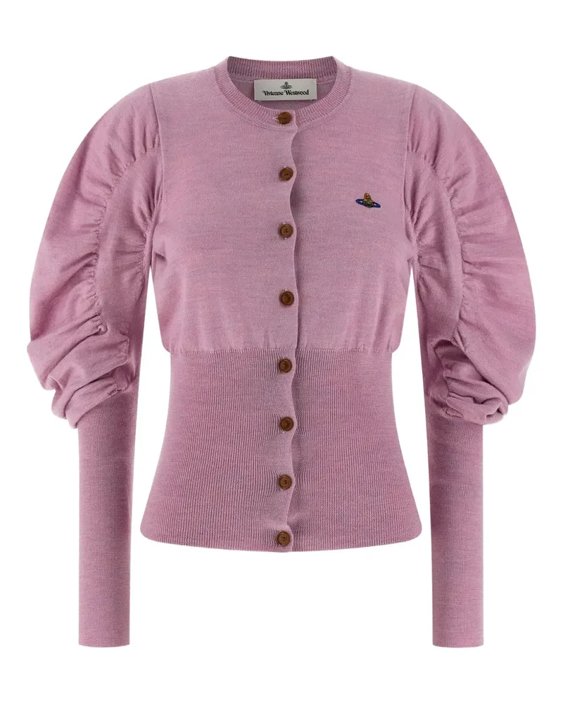 Vivienne Westwood Drapierter Eli Cardigan mit Logo-Stickerei - Rosa Rosa