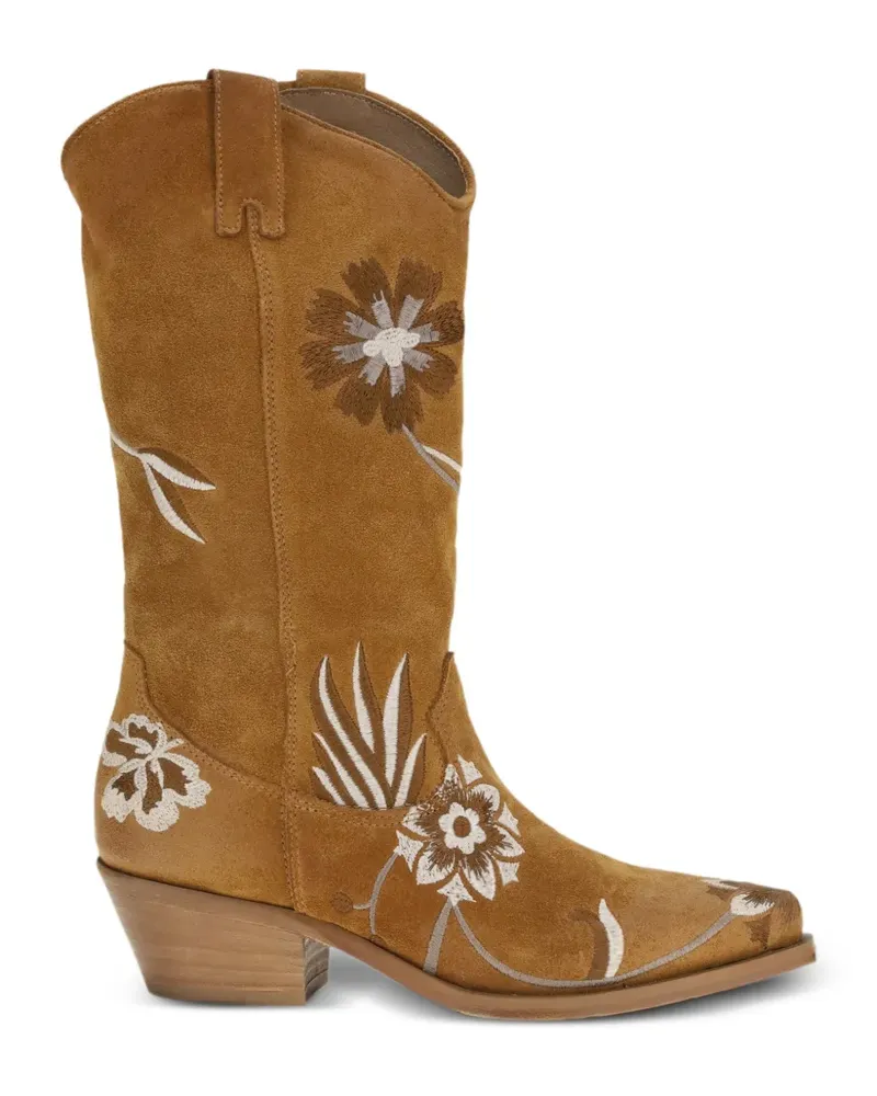 P.A.R.O.S.H. Stiefeletten mit Stickerei - Braun Braun