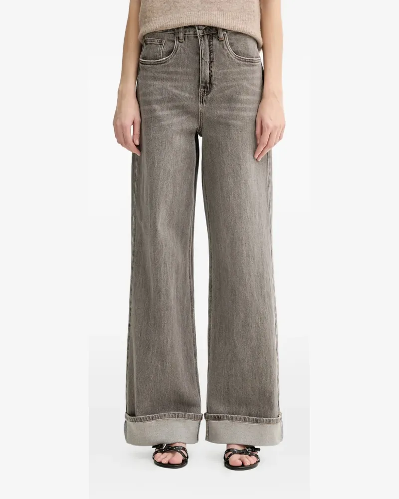 Gestuz Sara Wide-Leg-Jeans - Grau Grau