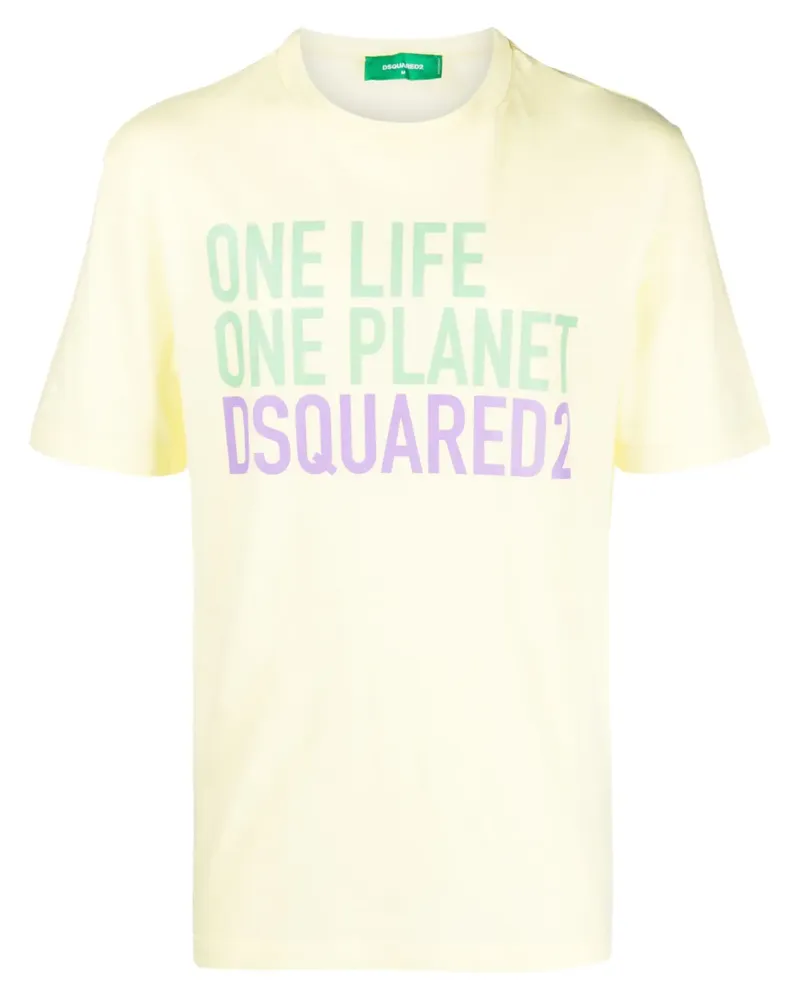 Dsquared2 T-Shirt mit Rundhalsausschnitt - Gelb Gelb