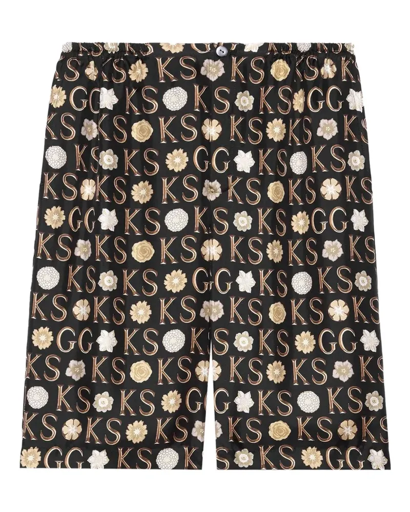 Gucci x Ken Scott Knielange Shorts - Schwarz Schwarz