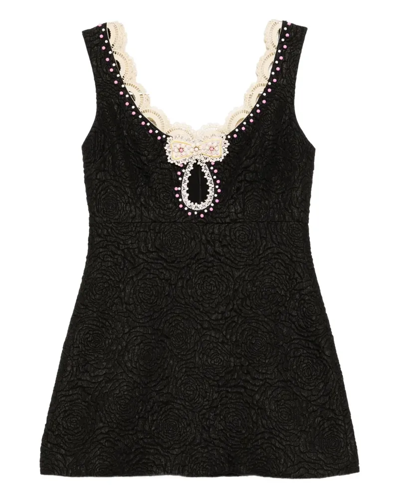 Cynthia Rowley Kleid mit Perlenverzierung - Schwarz Schwarz