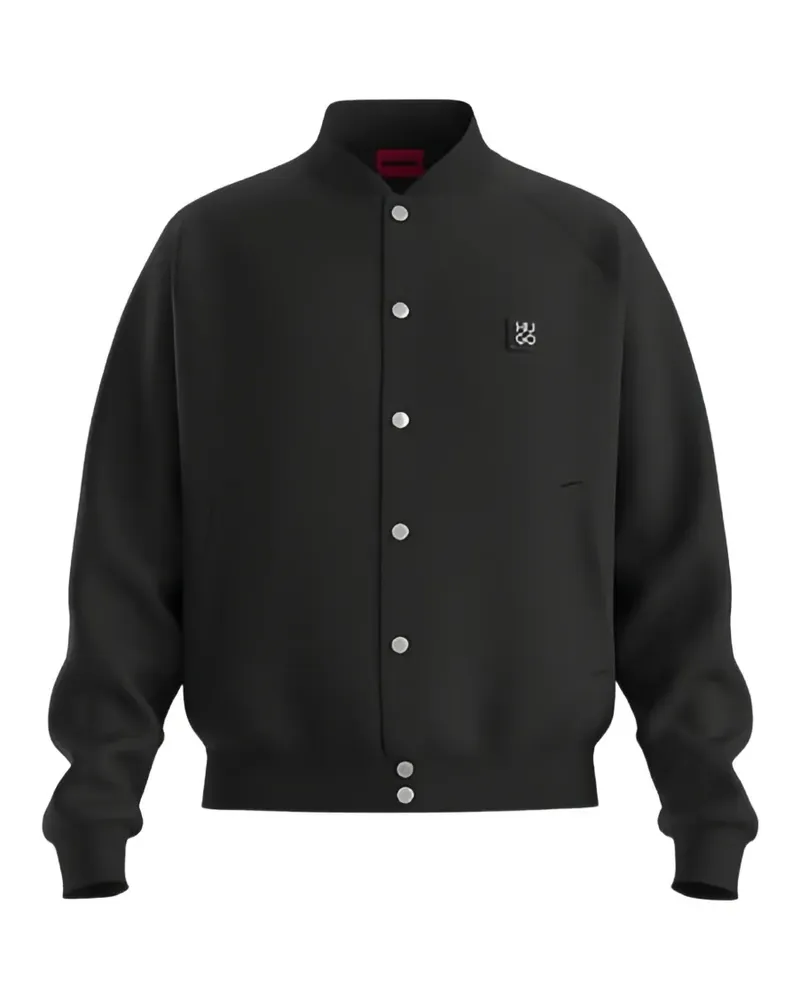HUGO BOSS Bomberjacke mit Logo-Patch - Schwarz Schwarz