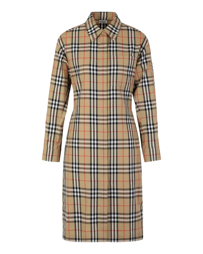 Burberry checked midi dress - Nude Nude