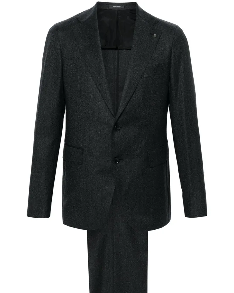 Tagliatore logo-brooch suit - Grau Grau