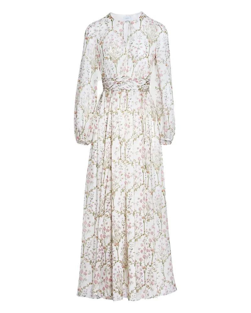 Giambattista Valli Kleid mit Blumen-Print - Weiß Weiß