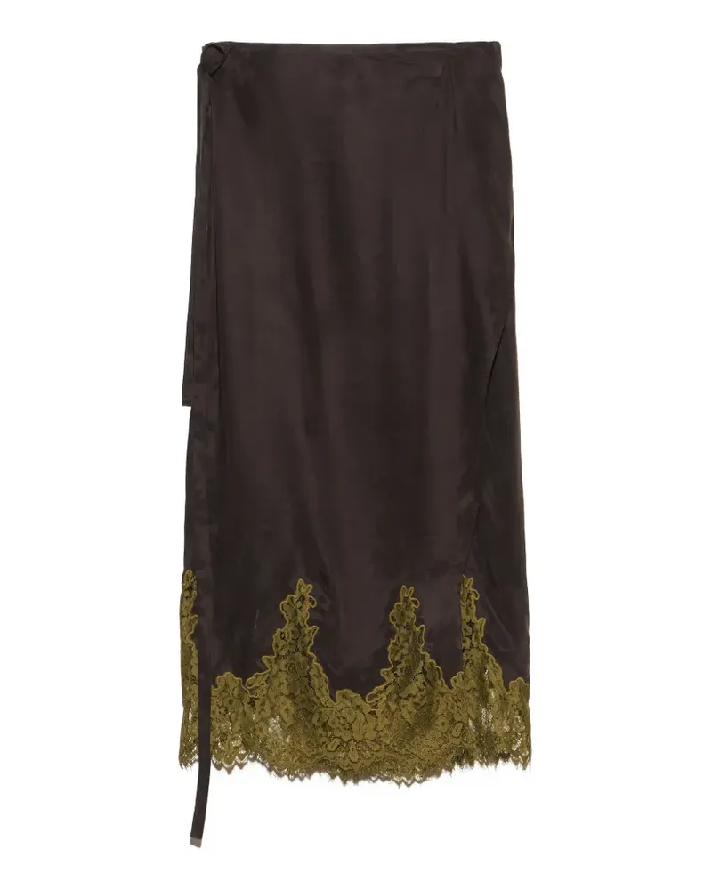 BIMBA Y LOLA Ausgeblichener Sarong mit Spitzendetail - Schwarz Schwarz