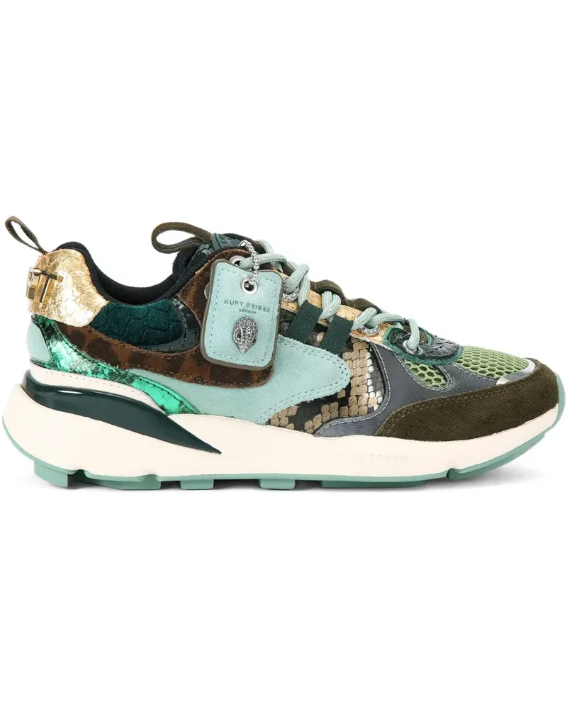 Kurt Geiger Kurt Runner Sneakers mit Leoparden-Print - Grün Grün