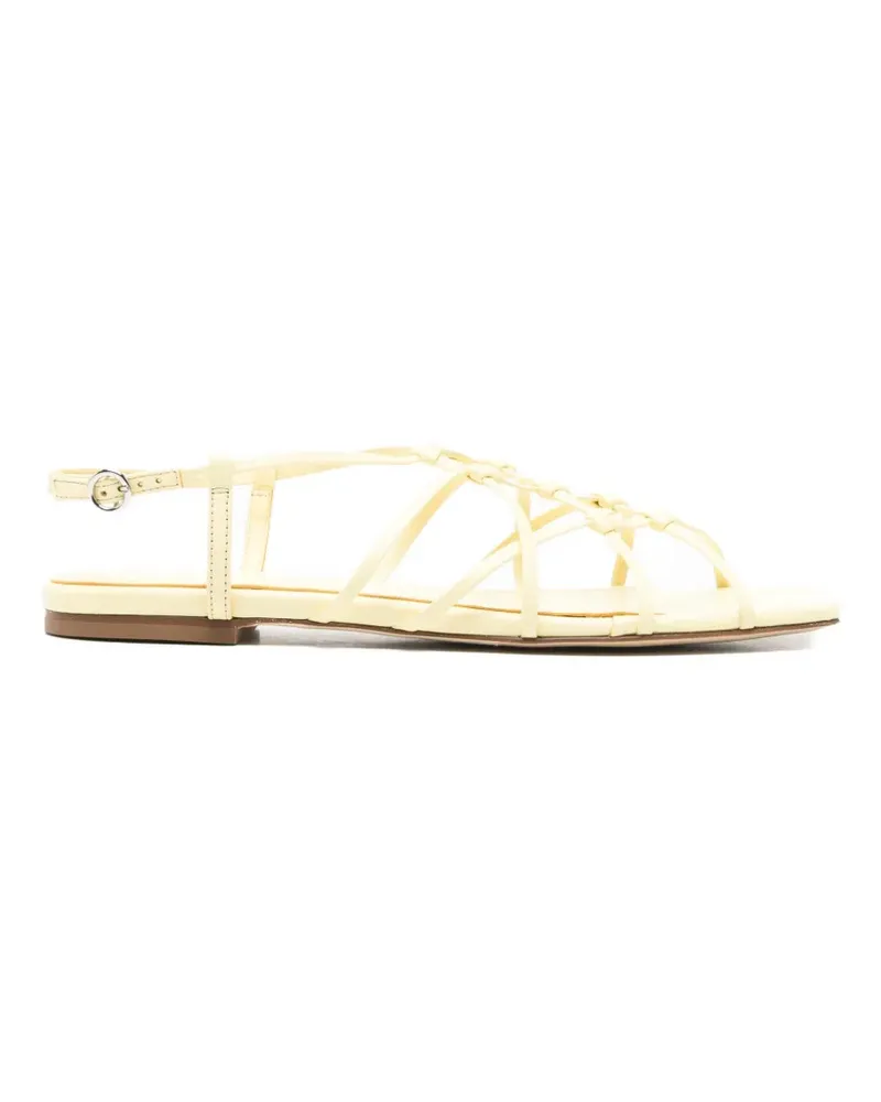 aeyde Anisa knot-detail leather sandals - Nude Nude