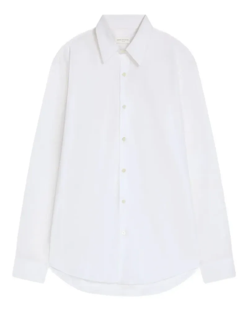 Dries van Noten Popeline-Hemd - Weiß Weiß