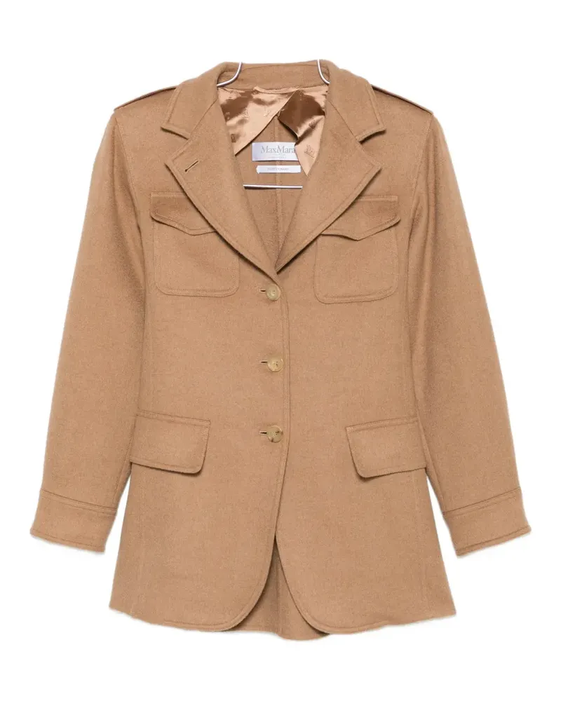 Max Mara flap-pocket button-fastening jacket - Nude Nude