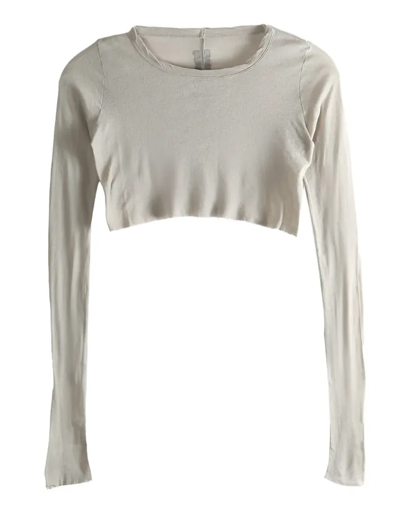 Rick Owens long-sleeved cropped top - Grau Grau