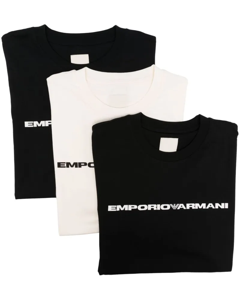 Emporio Armani T-Shirt mit Logo-Print Weiß