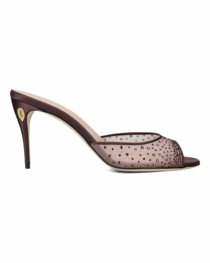 Jennifer Chamandi Gigi Sandalen mit Kristallen - Braun Braun