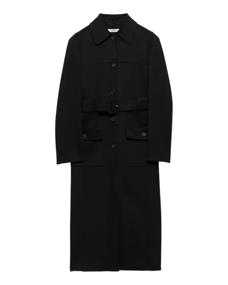 Prada Einreihiger Mantel - Schwarz Schwarz