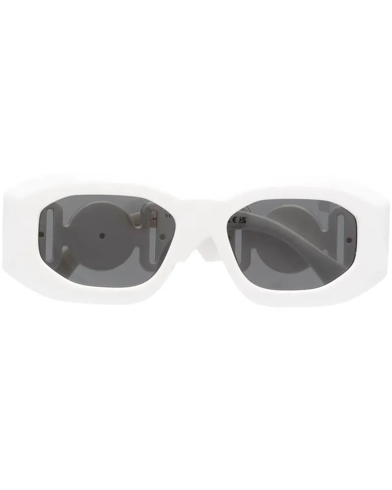 Versace Sonnenbrille mit Medusa-Schild - Weiß Weiß