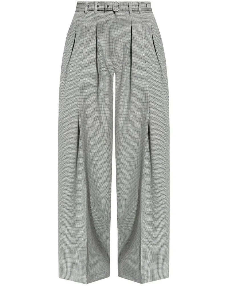 Jil Sander Palazzohose mit Gürtel - Grau Grau