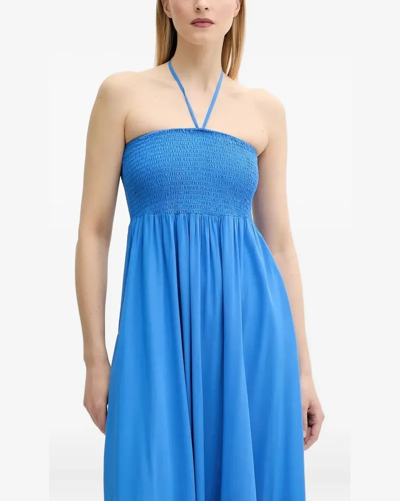 Gestuz Maxikleid mit Neckholder - Blau Blau