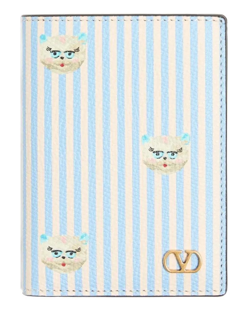 Valentino Garavani Portemonnaie mit Le Chat de la Maison-Print - Blau Blau