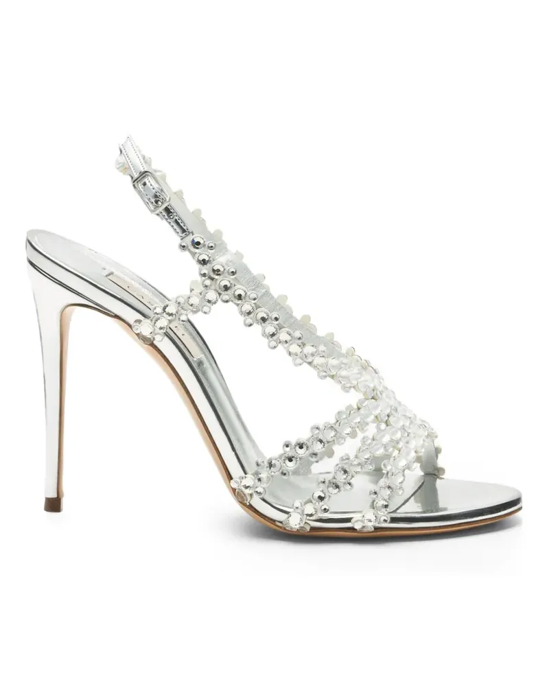 Casadei Julia C-Love Sandalen mit Kristallen - Silber Silber