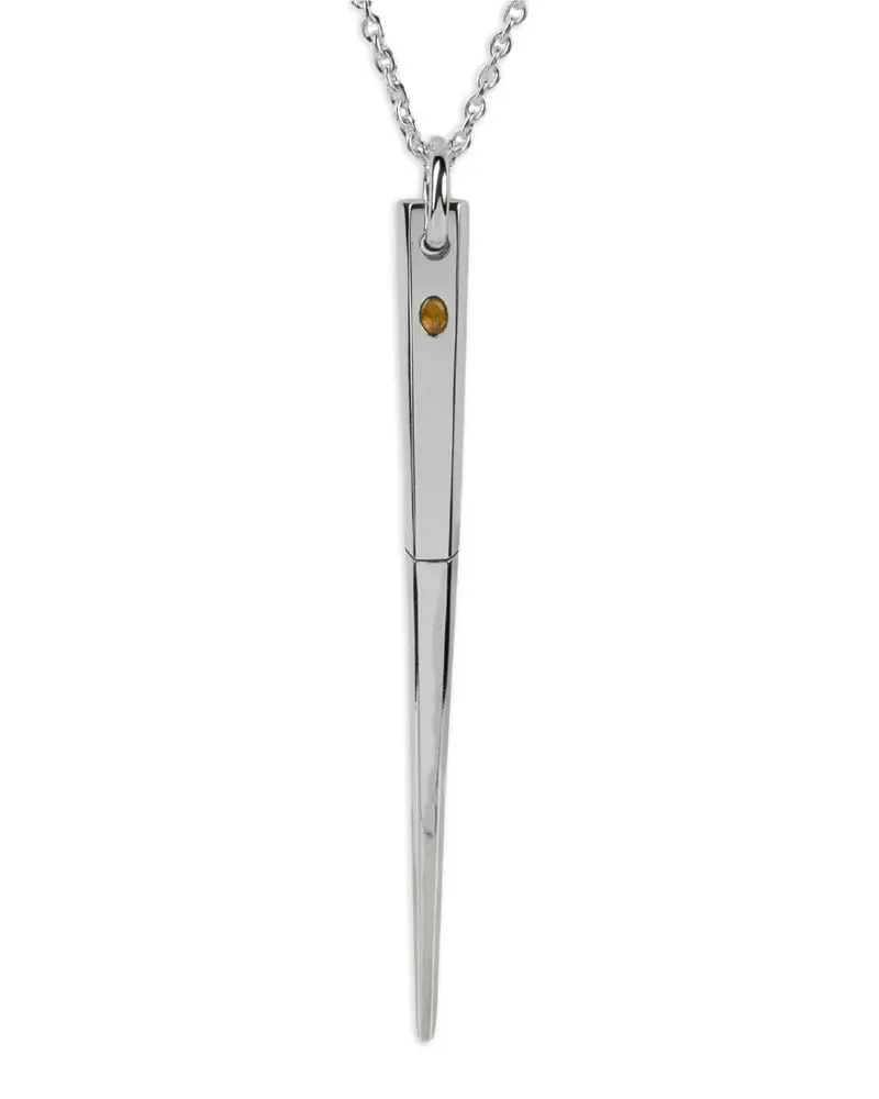 Parts Of Four Big Spike Halskette mit Saphir - Silber Silber