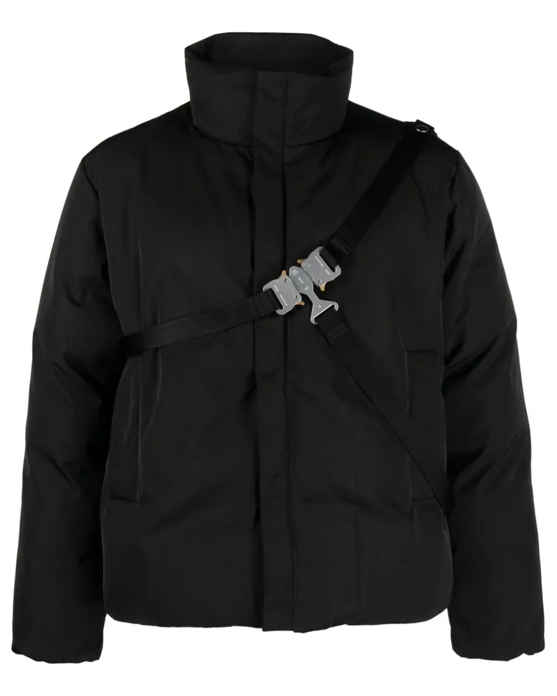 1017 ALYX 9SM Gefütterte Jacke mit Schnallendetail - Schwarz Schwarz