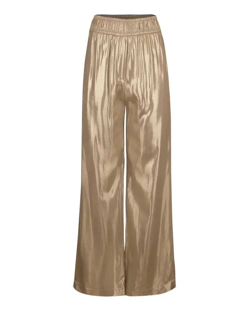 Brunello Cucinelli satin wide-leg trousers - Gold Gold