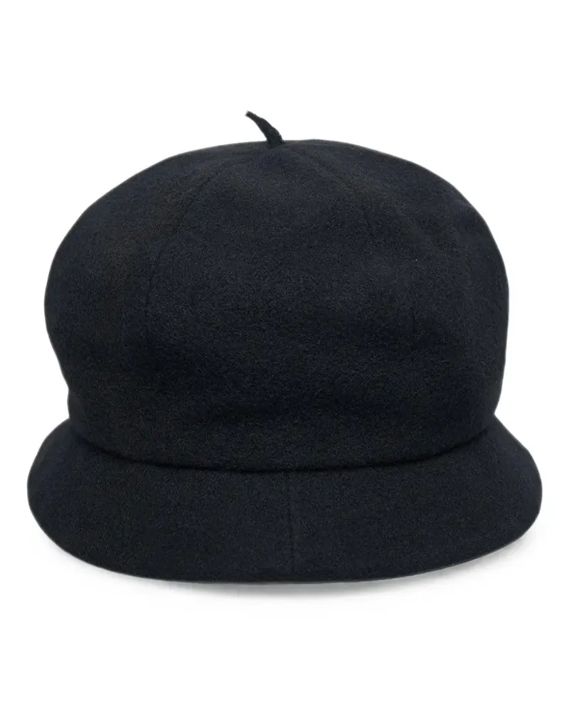 Yohji Yamamoto Baskenmütze aus Wolle - Schwarz Schwarz