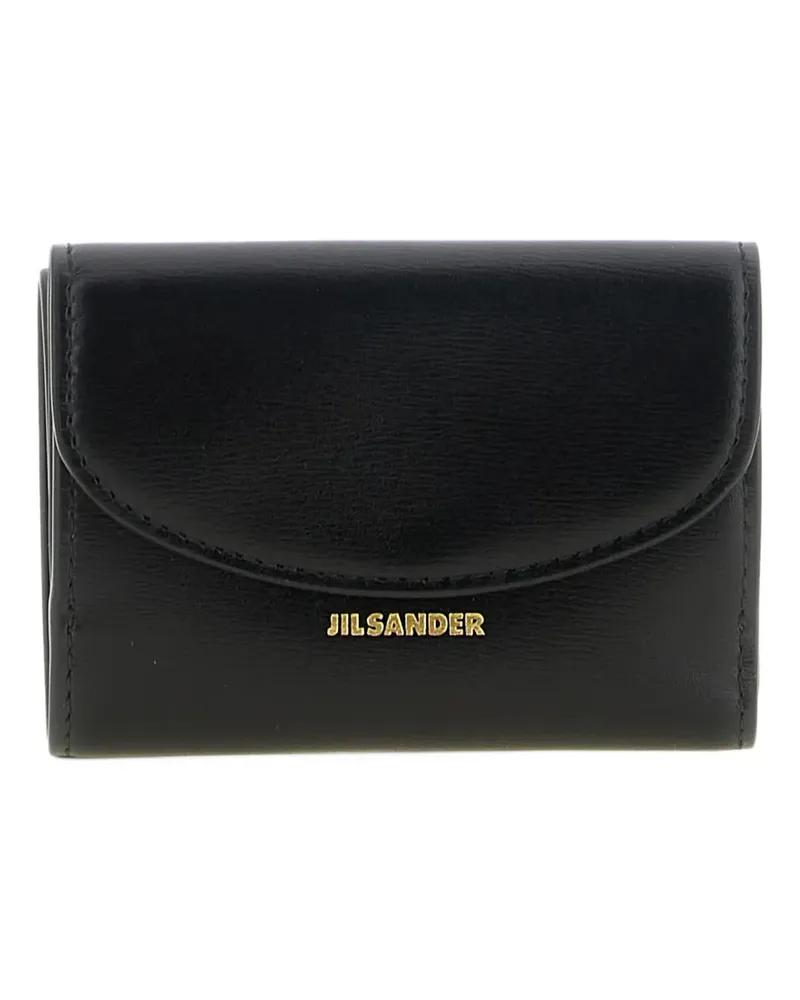 Jil Sander Mini Cannolo Portemonnaie - Schwarz Schwarz