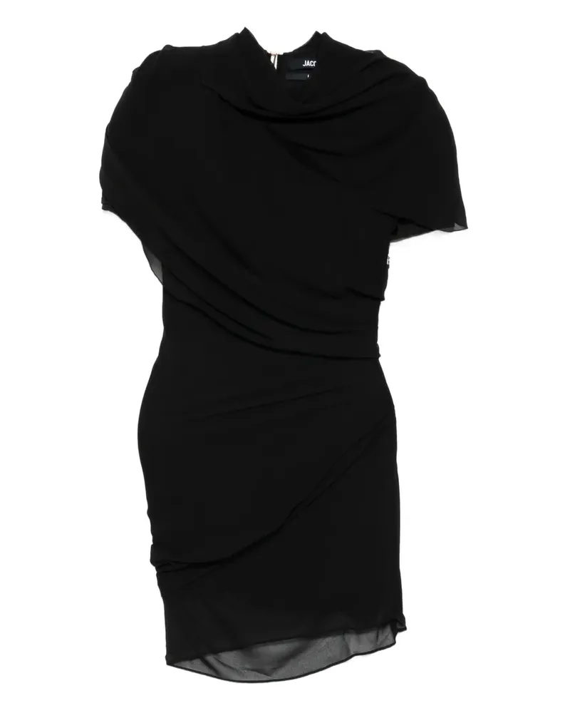 Jacquemus Drapiertes The Castagna Minikleid - Schwarz Schwarz